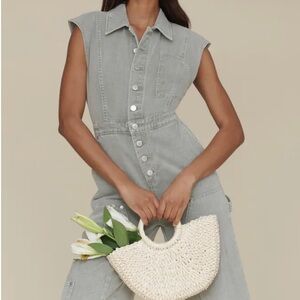 NWT Avec Les Filles Wide Leg Carpenter Jumpsuit